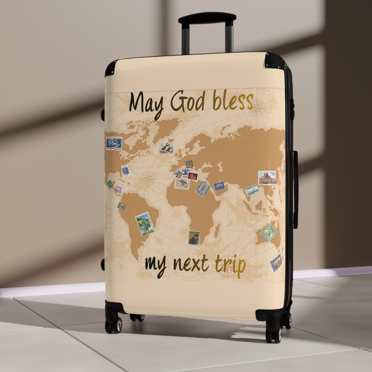 May God Bless My Next Trip — Christian Travel Suitcase