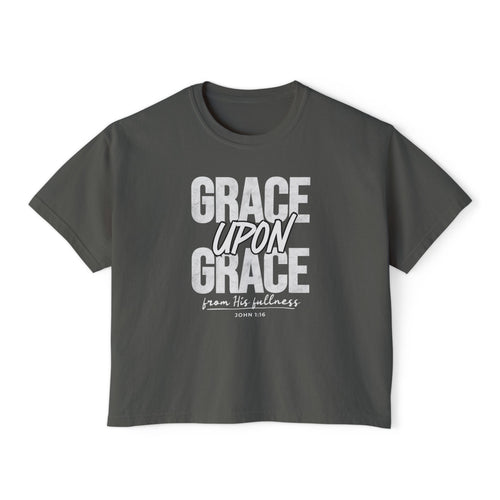 Grace Upon Grace Women's Boxy T-Shirt — Comfort Colors