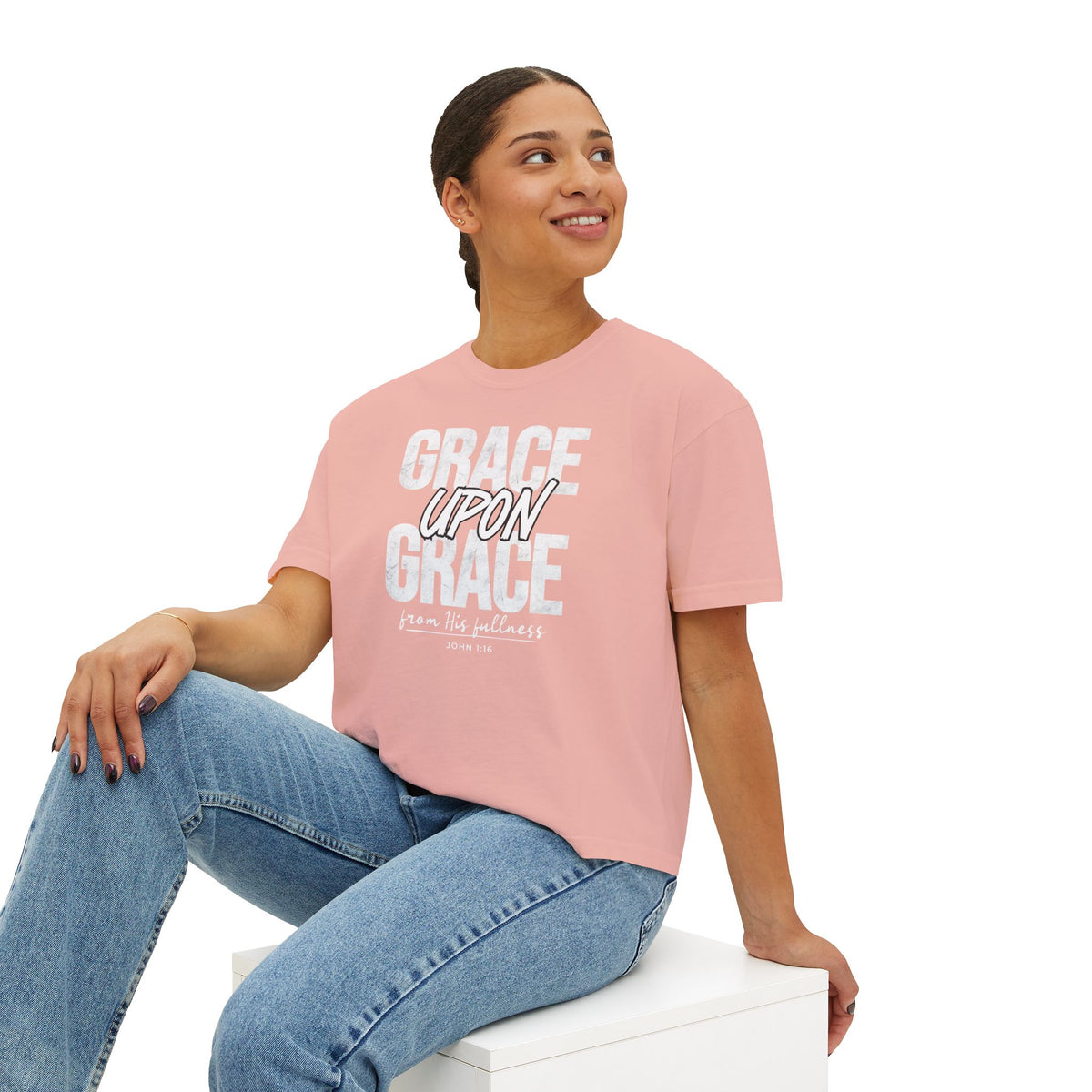 Grace Upon Grace Women's Boxy T-Shirt — Comfort Colors