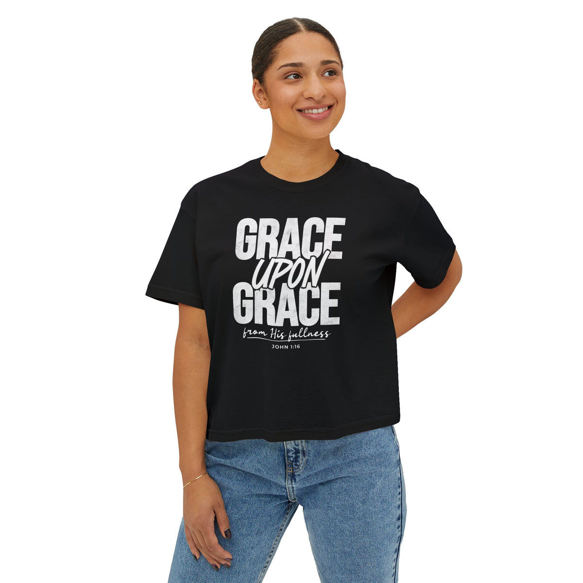 Grace Upon Grace Women's Boxy T-Shirt — Comfort Colors