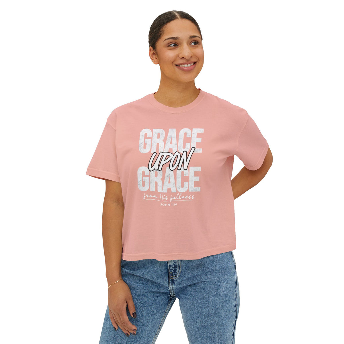 Grace Upon Grace Women's Boxy T-Shirt — Comfort Colors
