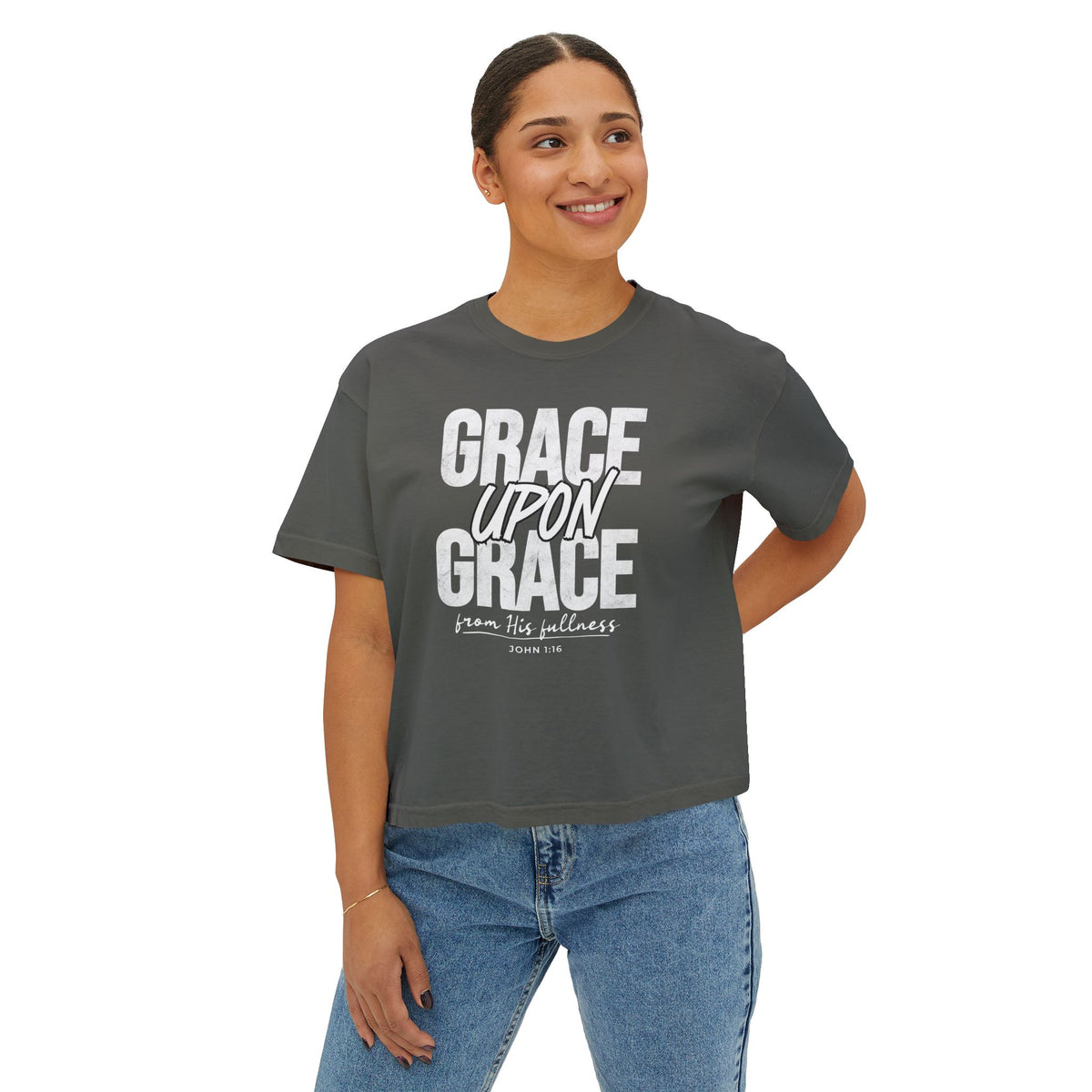 Grace Upon Grace Women's Boxy T-Shirt — Comfort Colors