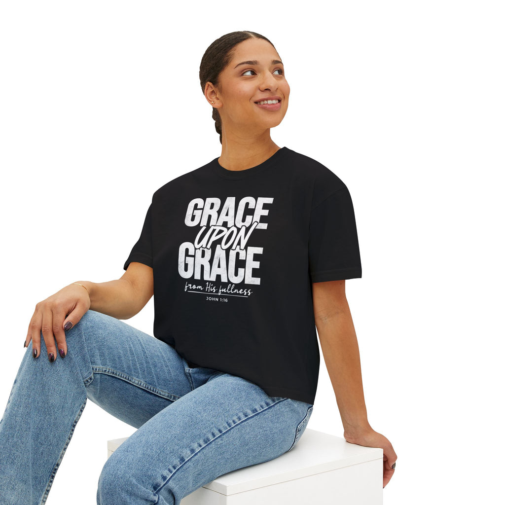 Grace Upon Grace Women's Boxy T-Shirt — Comfort Colors