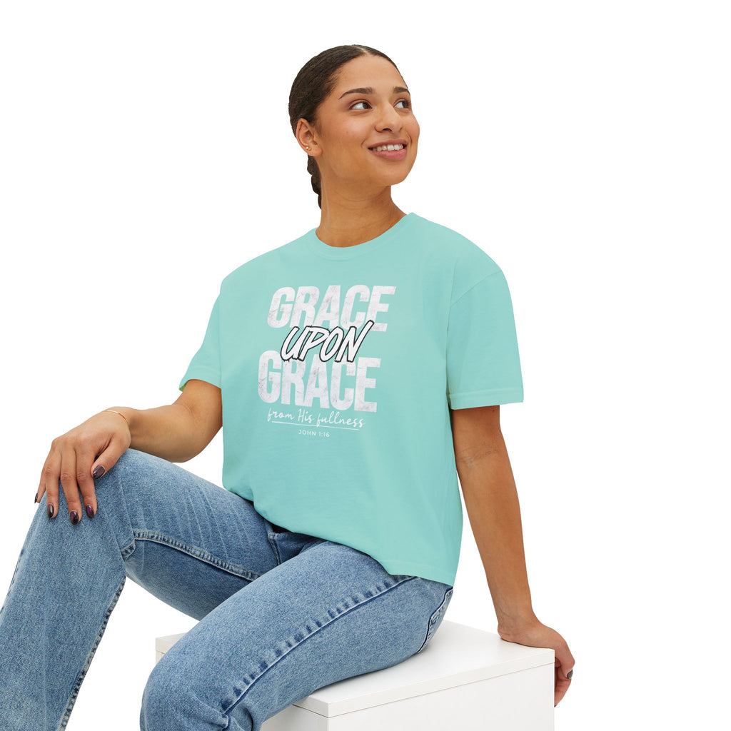 Grace Upon Grace Women's Boxy T-Shirt — Comfort Colors