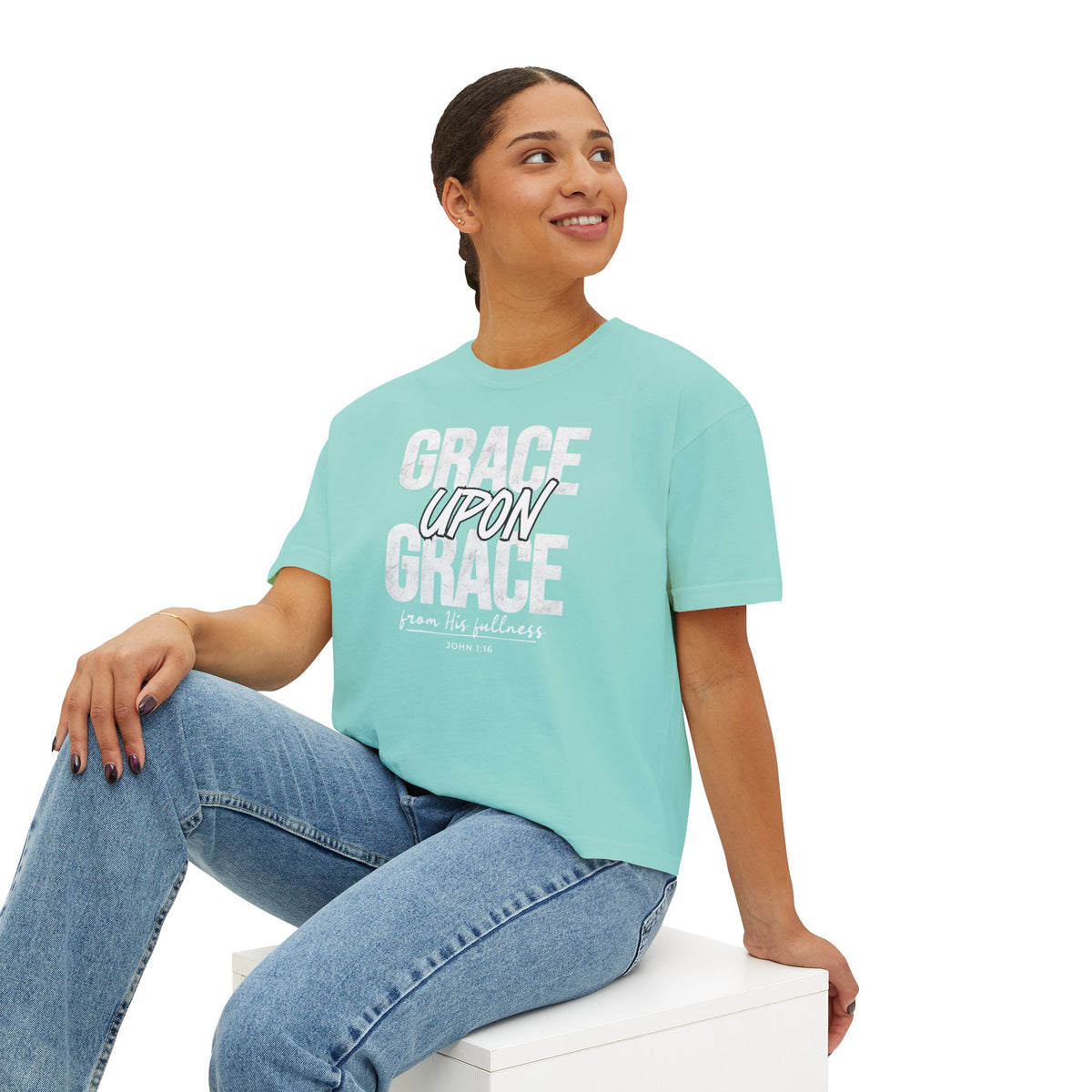 Grace Upon Grace Women's Boxy T-Shirt — Comfort Colors