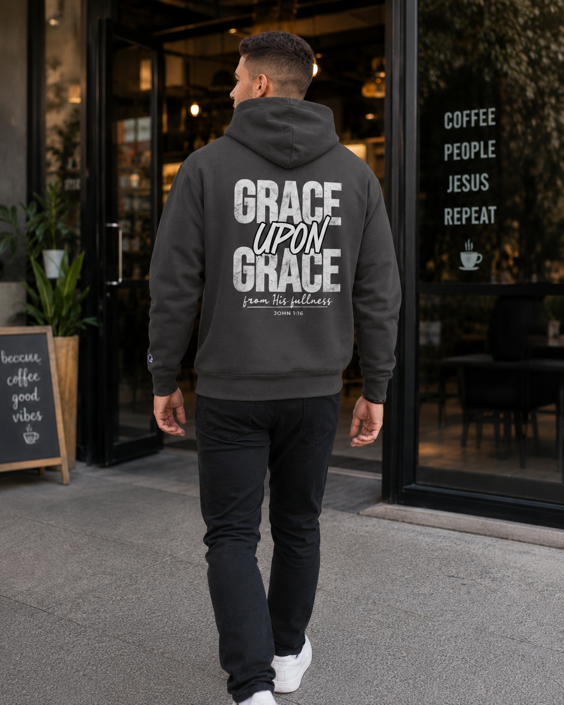 Grace Upon Grace — Unisex Faith Hoodie