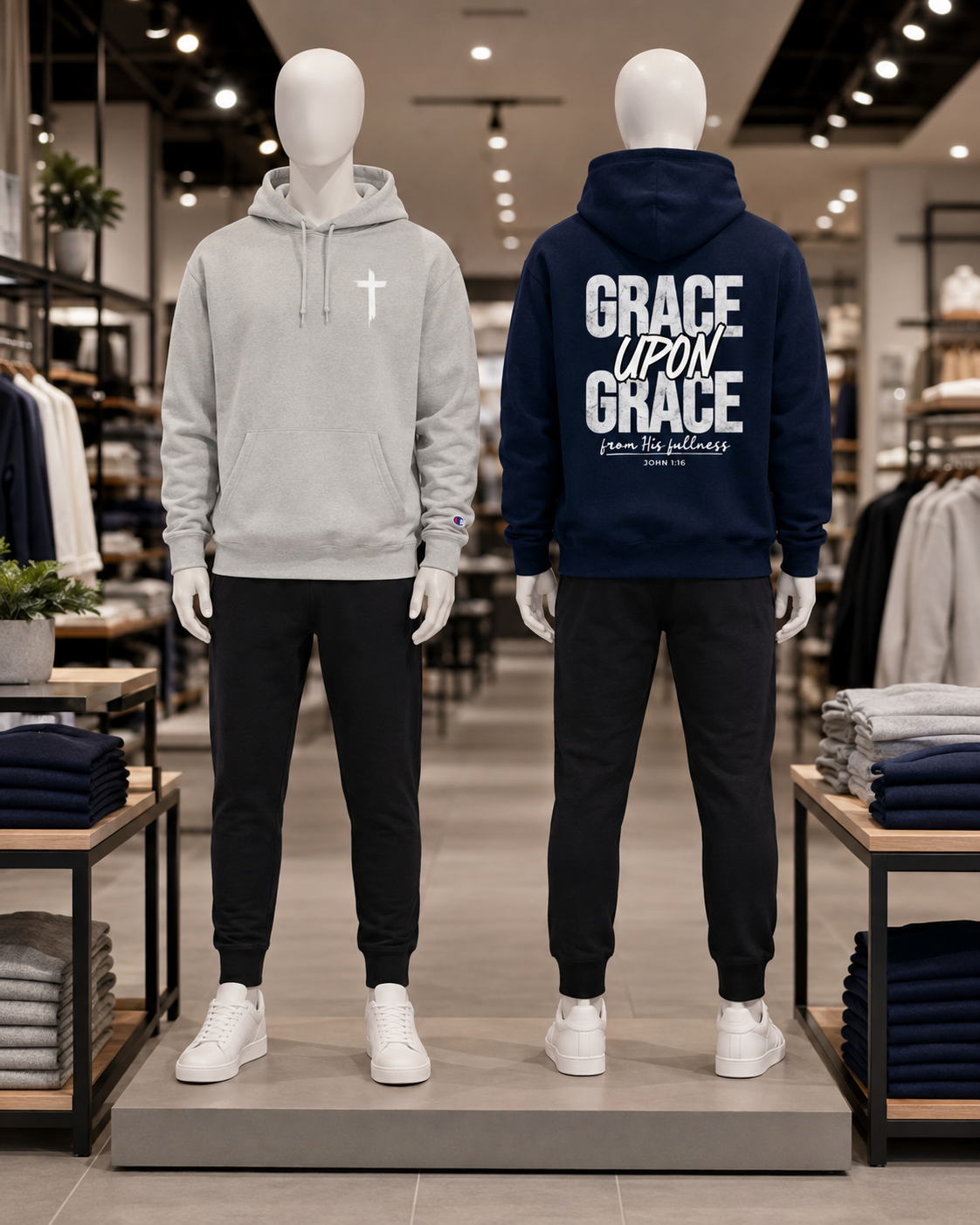 Grace Upon Grace — Unisex Faith Hoodie