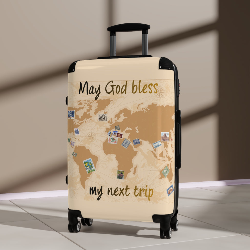 May God Bless My Next Trip — Christian Travel Suitcase