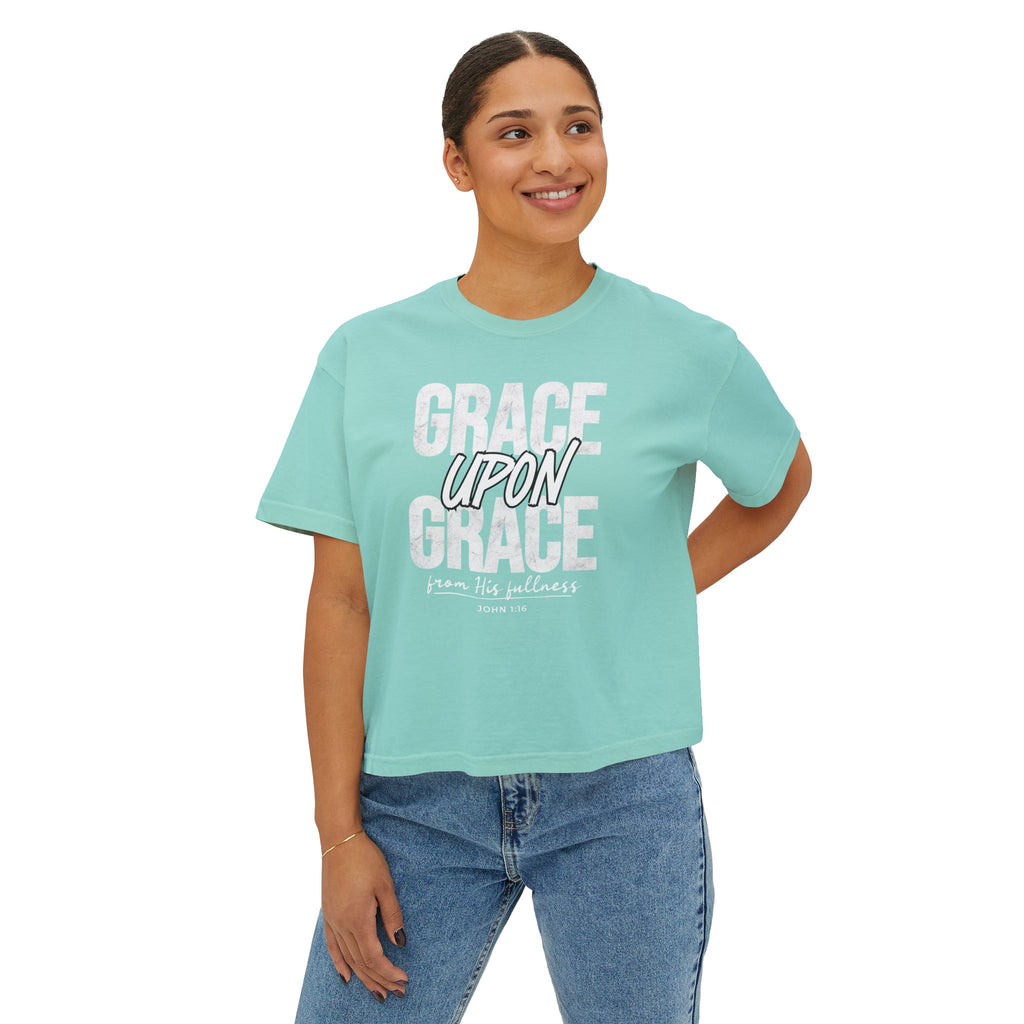 Grace Upon Grace Women's Boxy T-Shirt — Comfort Colors