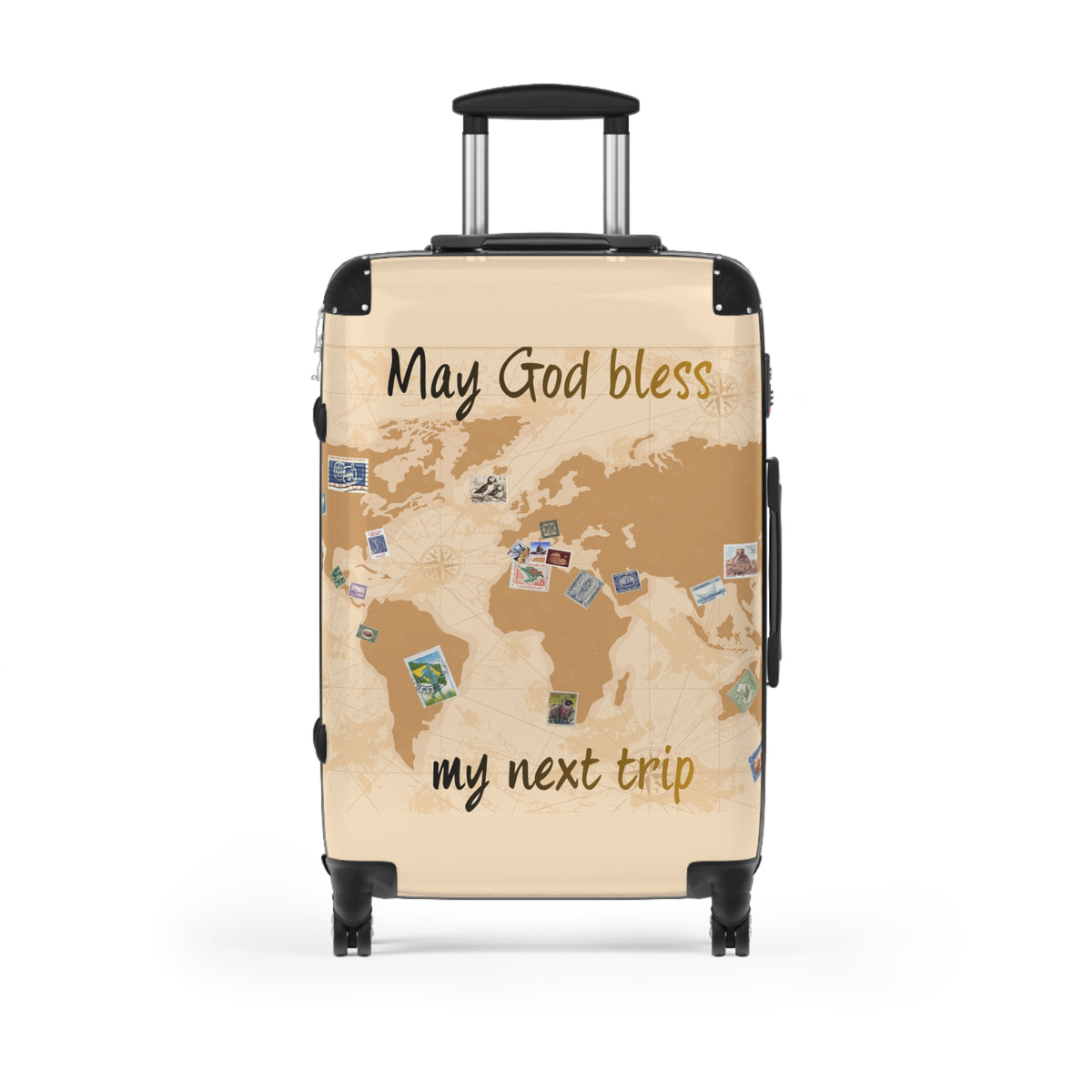 May God Bless My Next Trip — Christian Travel Suitcase