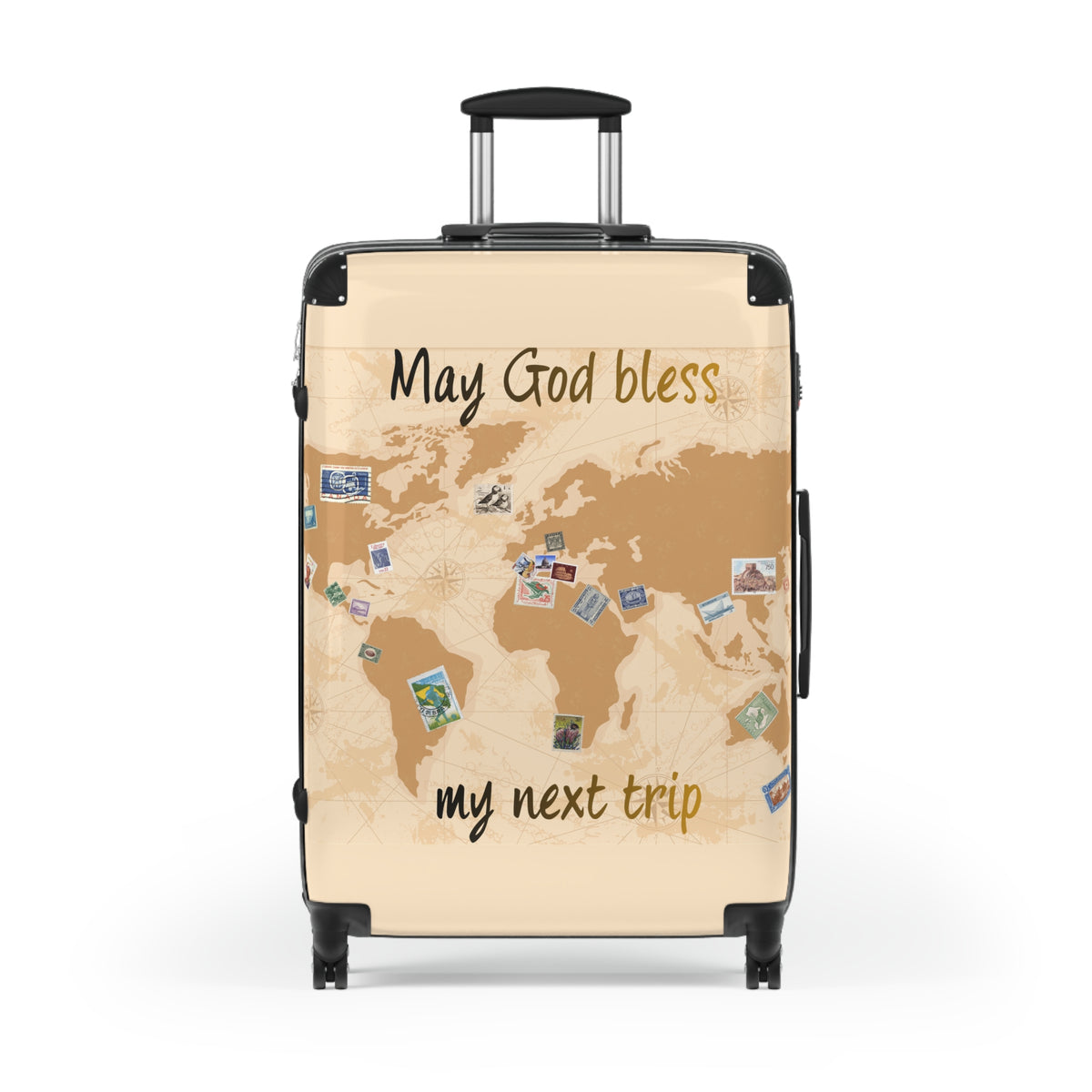 May God Bless My Next Trip — Christian Travel Suitcase